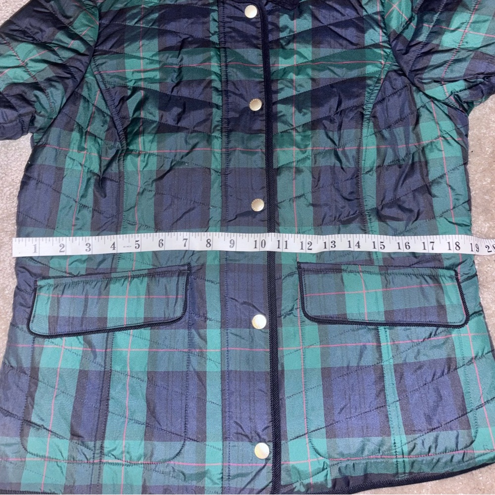 Talbots Women's Blue green and red plaid quilted jacket - Picture 8 of 10